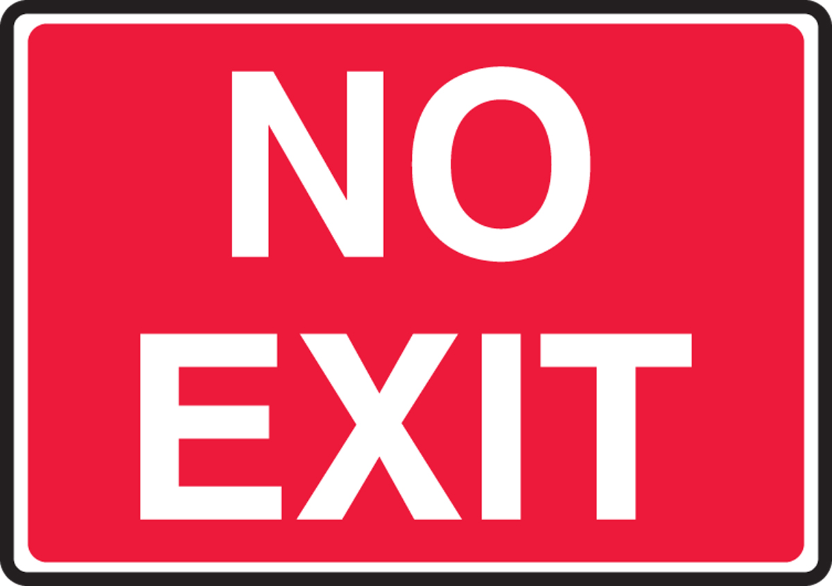 No Exit Safety Sign MADM464