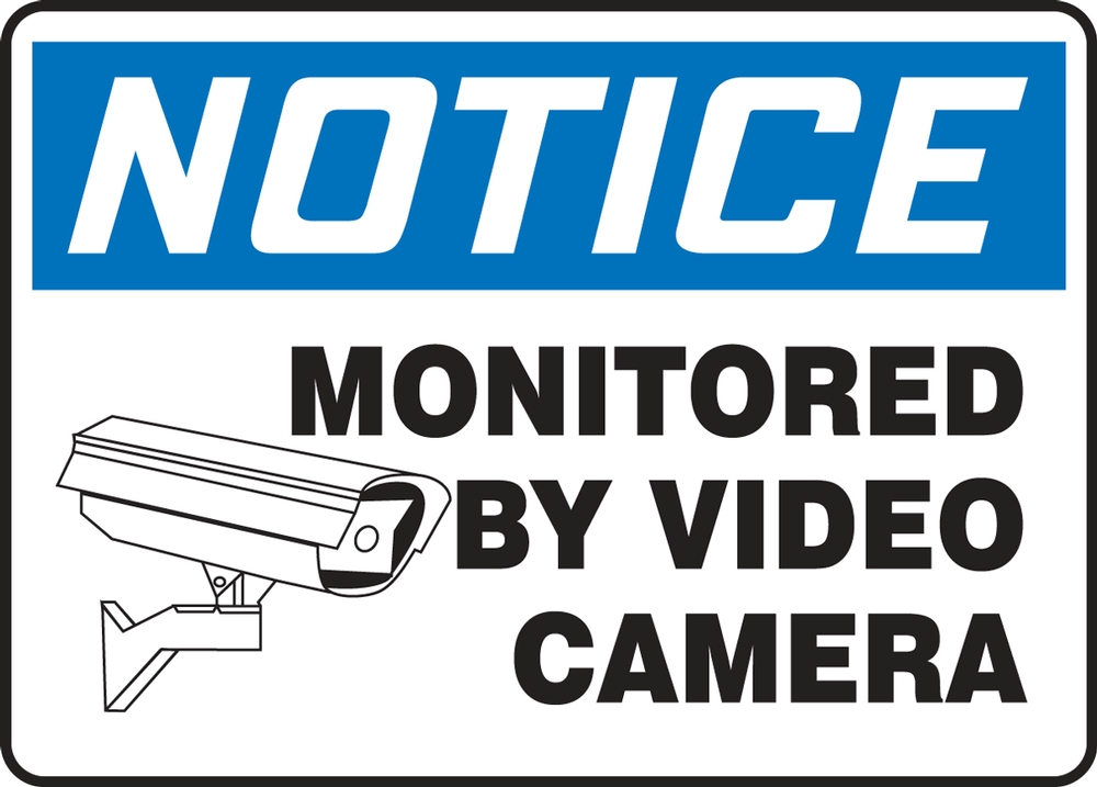 Monitored By Video Camera OSHA Notice Safety Sign MASE823