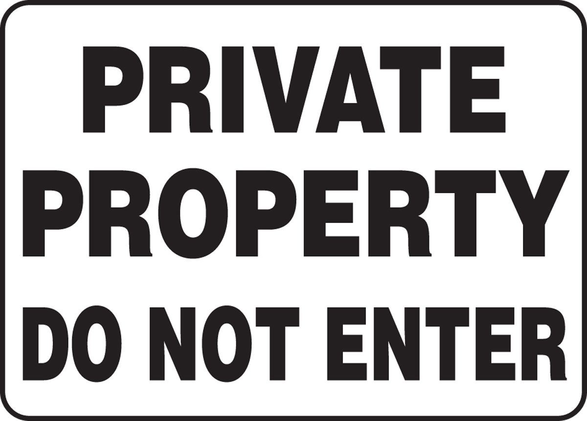 Private Property Do Not Enter Safety Sign MATR517