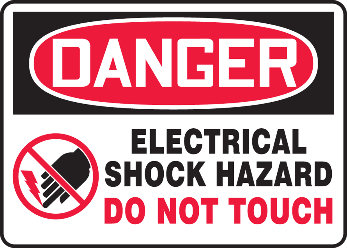 Electrical Shock Hazard Do Not Touch OSHA Danger Safety Sign MELC063