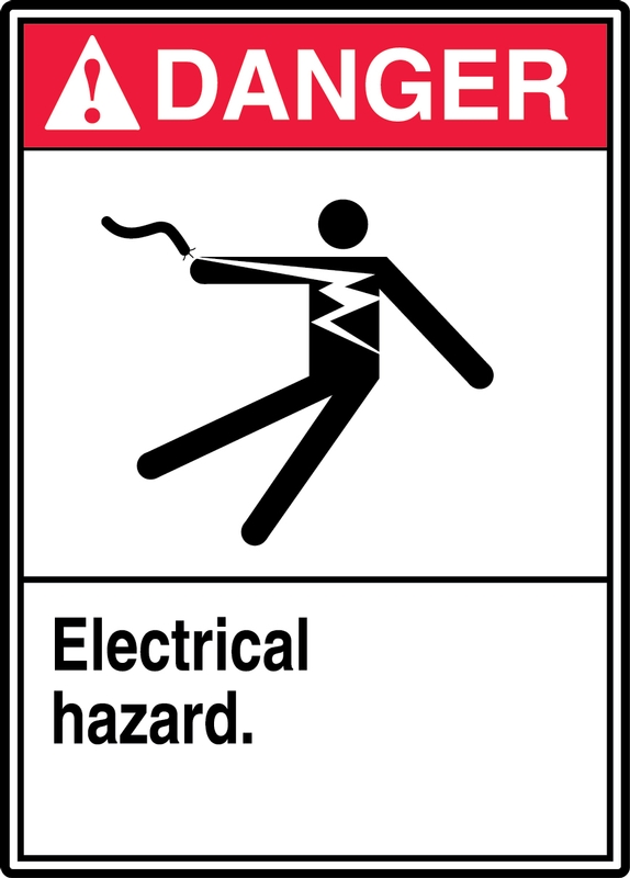 Electrical Hazard. ANSI Danger Safety Sign MELC151