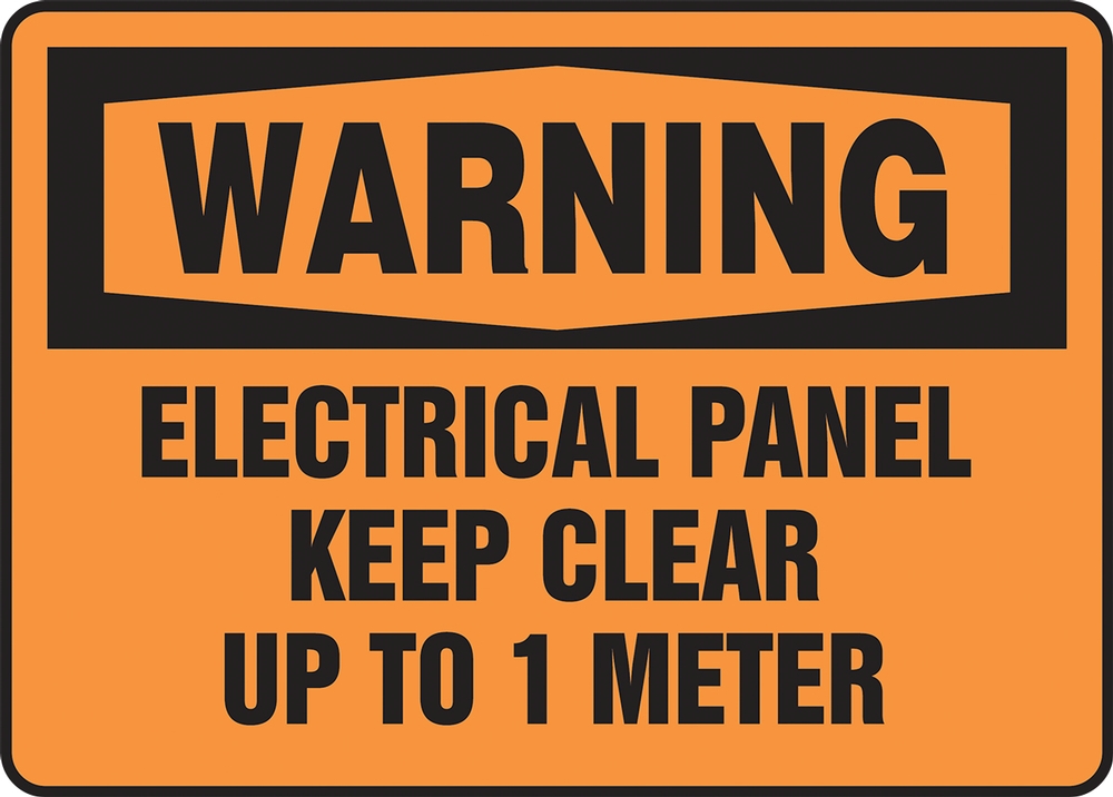 OSHA Warning Safety Sign Electrical Panel Keep Clear Up To 1 Meter