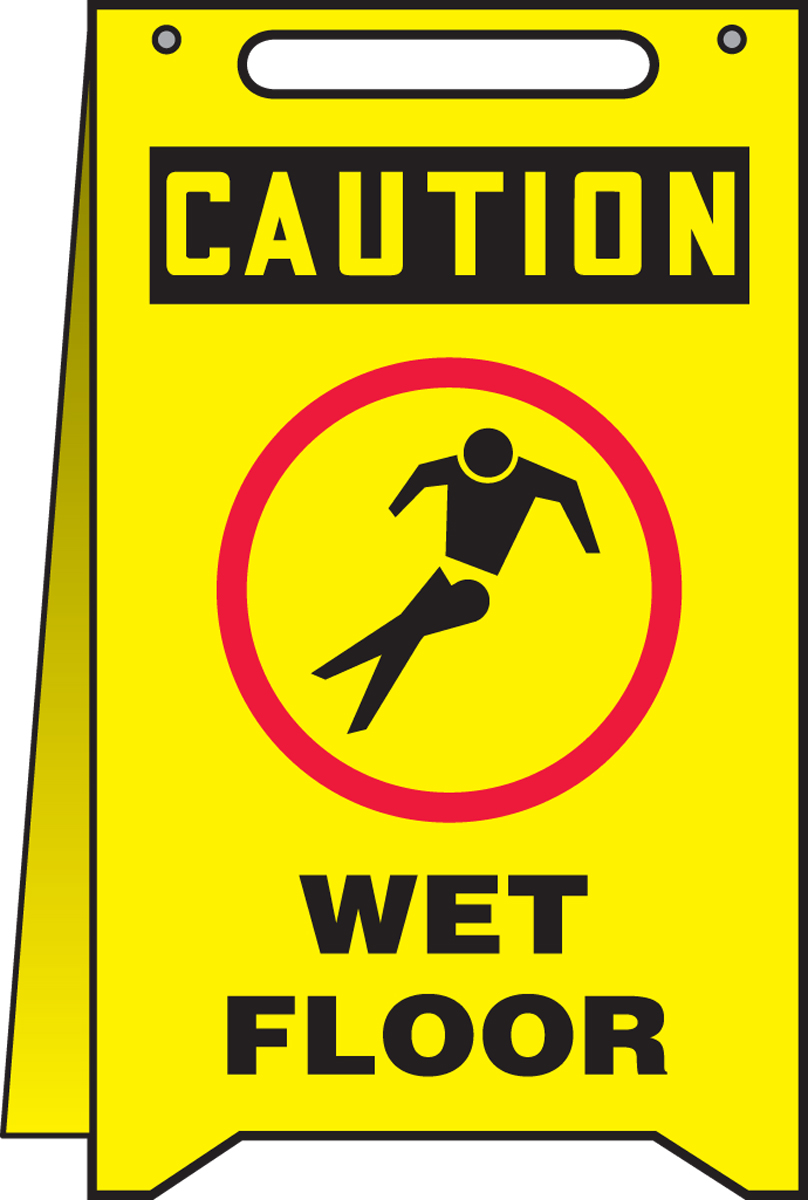Wet Floor FoldUps® OSHA Caution Safety Sign MF111