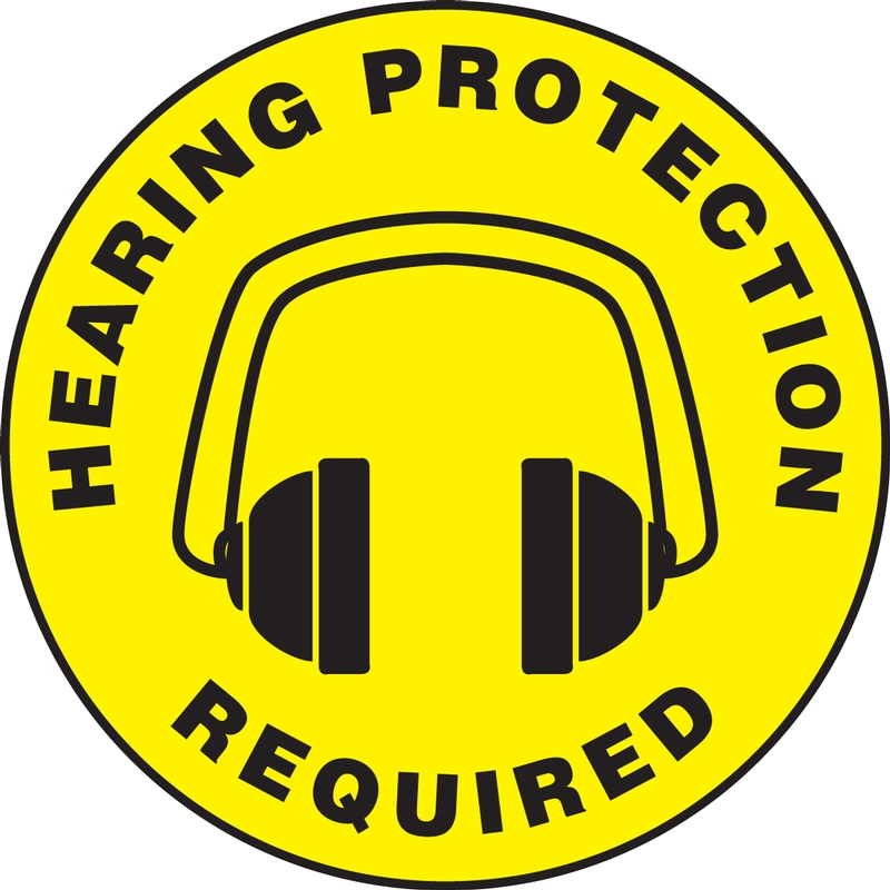 Carpet Decals Hearing Protection Required (MFC164)