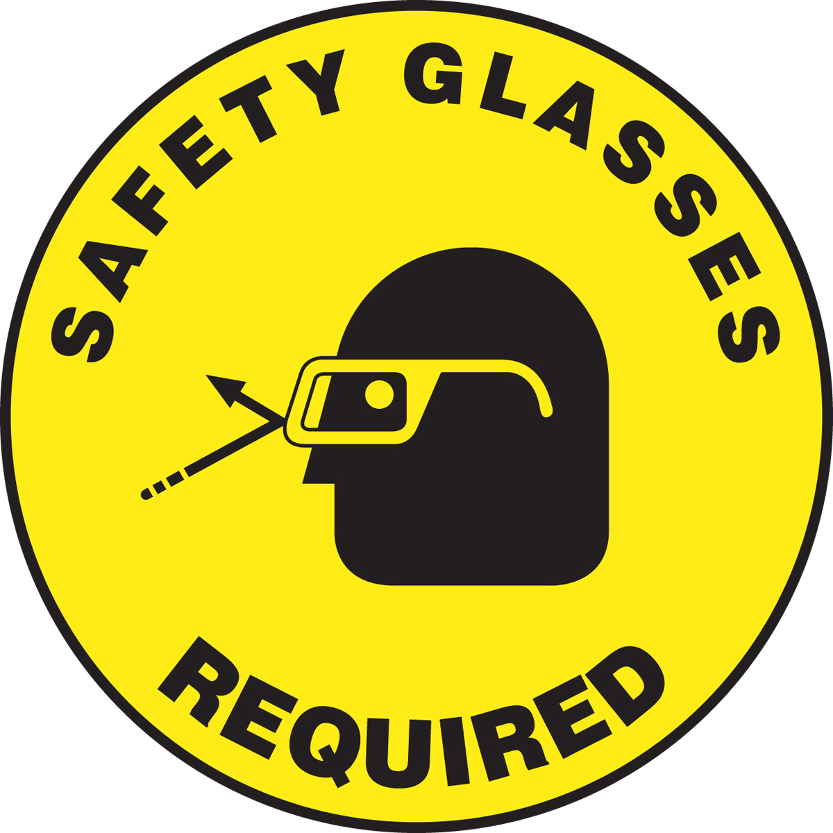 Safety Glasses Required (Graphic) SlipGard™ Floor Sign MFS208