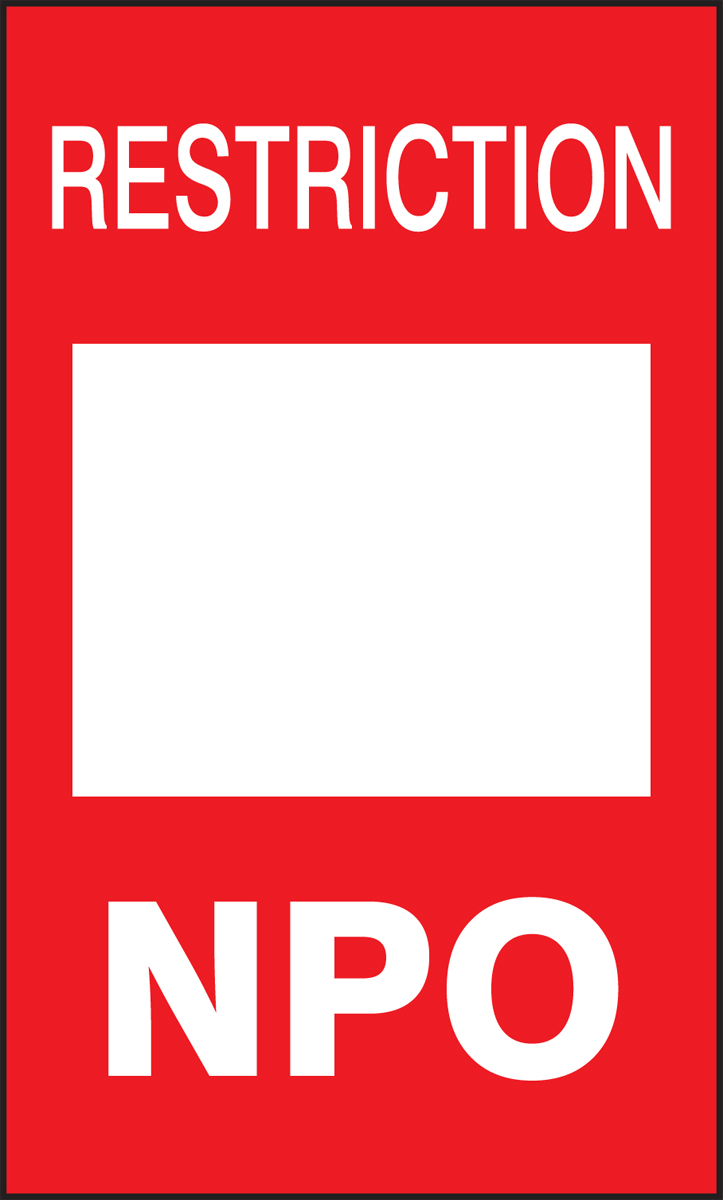 Restriction NPO Safety Sign MGS138