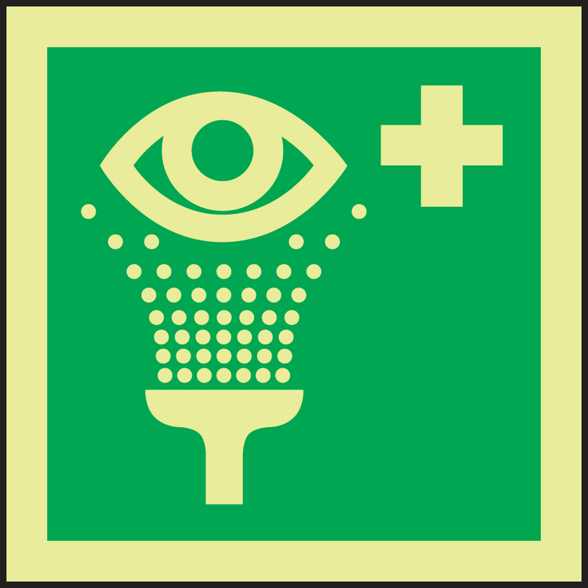 Eye Wash IMO Evacuation First Aid Sign MLMR148