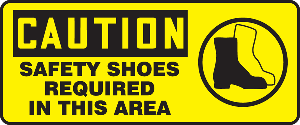 Safety Shoes Required OSHA Caution Safety Sign MPPE764