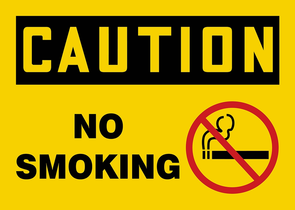 No Smoking (Symbol) OSHA Caution Safety Sign MSMK606