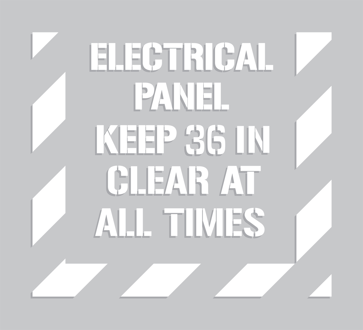 Electrical Panel Keep 36 Inches Clear Keep Floor Marking Stencil