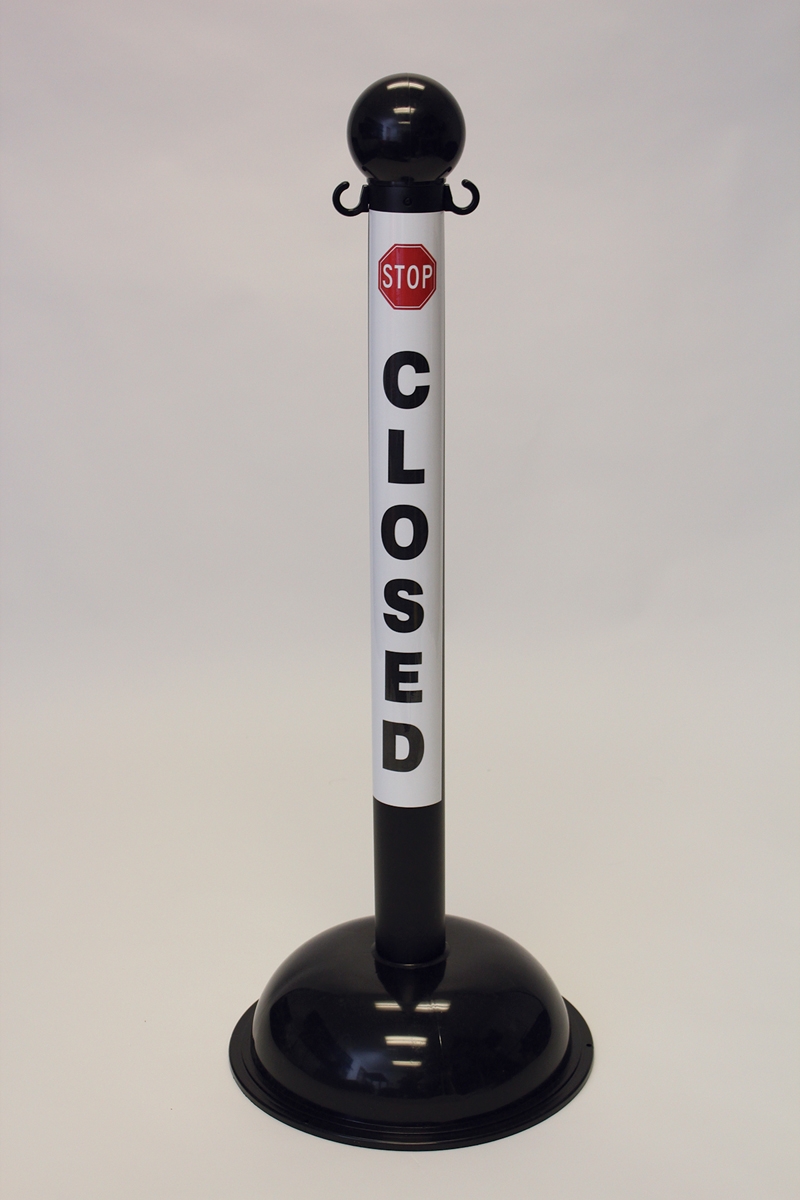 Plastic Stanchion Post Caution (PRC642WTA)