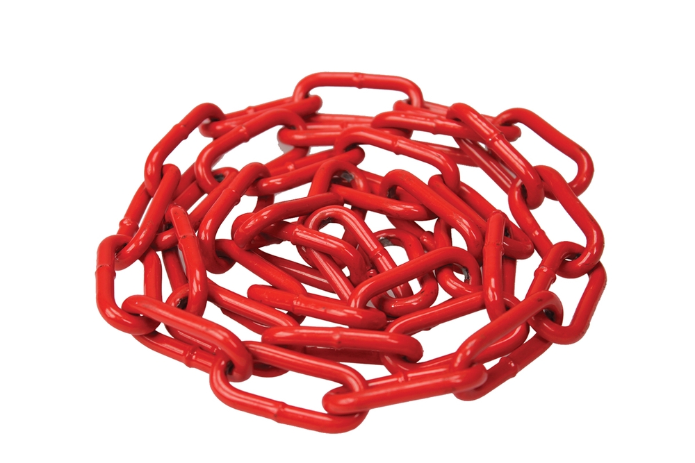 Red PowderCoated Steel Chain (PRC804)