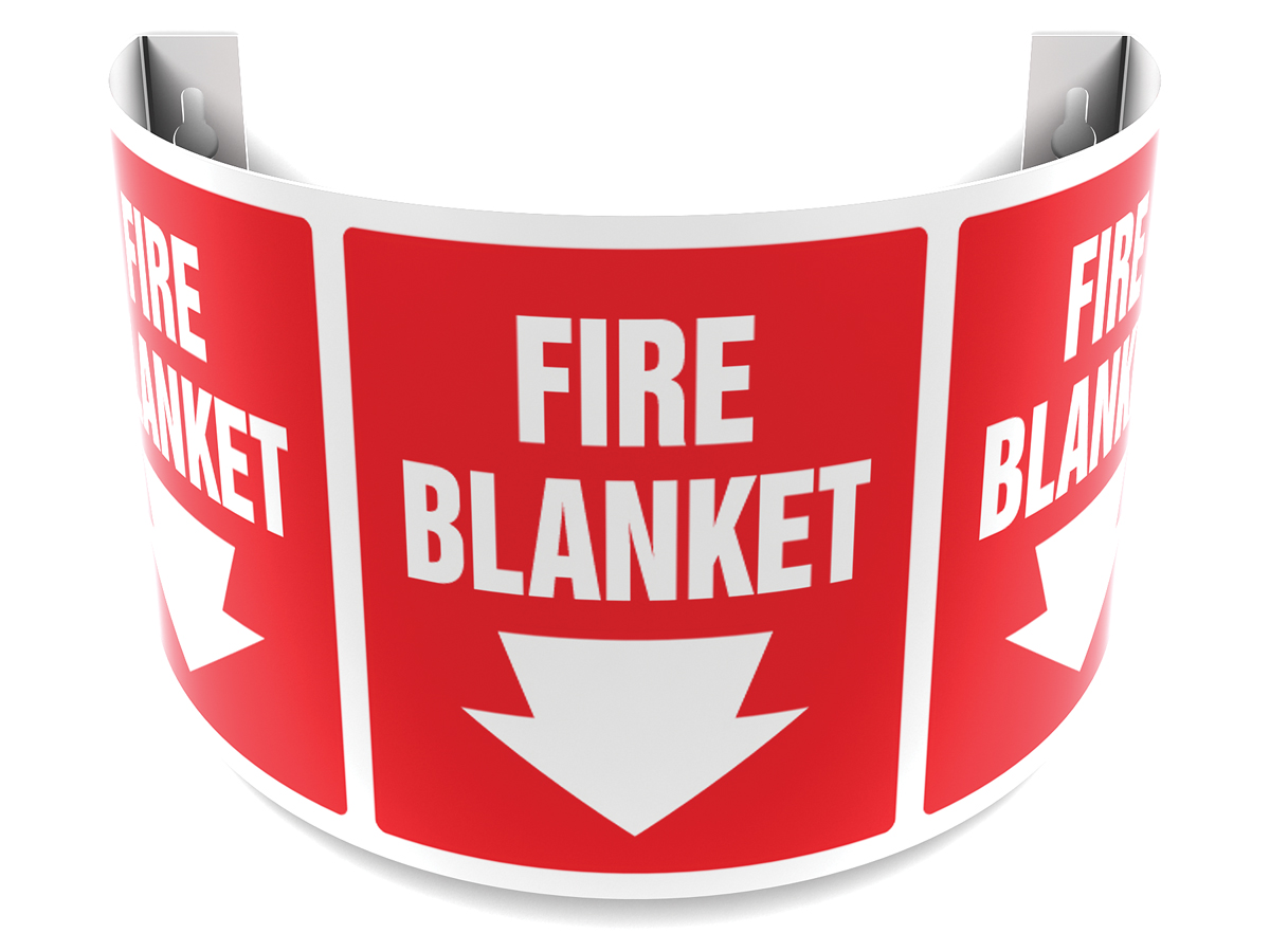 Fire Blanket 180D Projection™ Safety Sign PSJ121