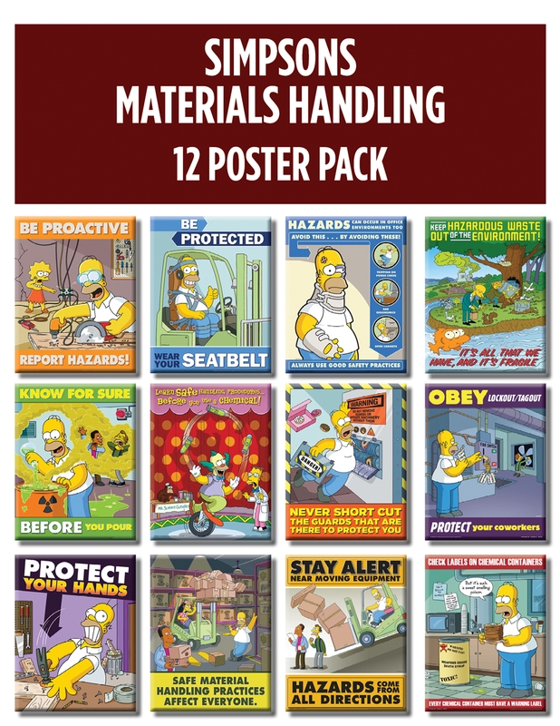 The Simpsons™ Safety Posters Materials Handling 12 Poster Pack ()