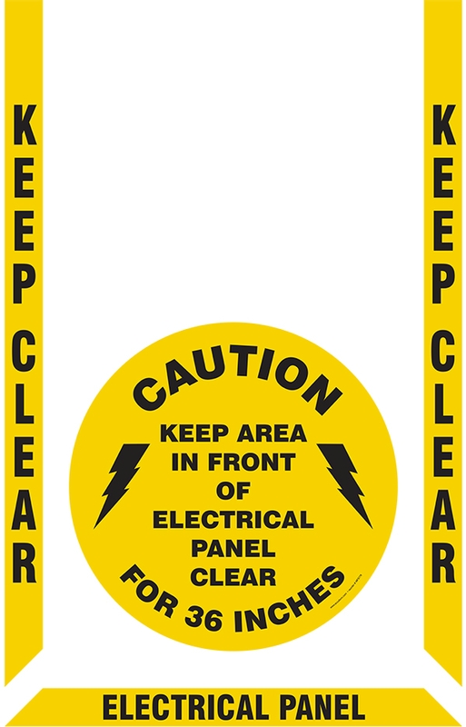 Keep Clear Electrical Panel Floor Marking Kit PSR526
