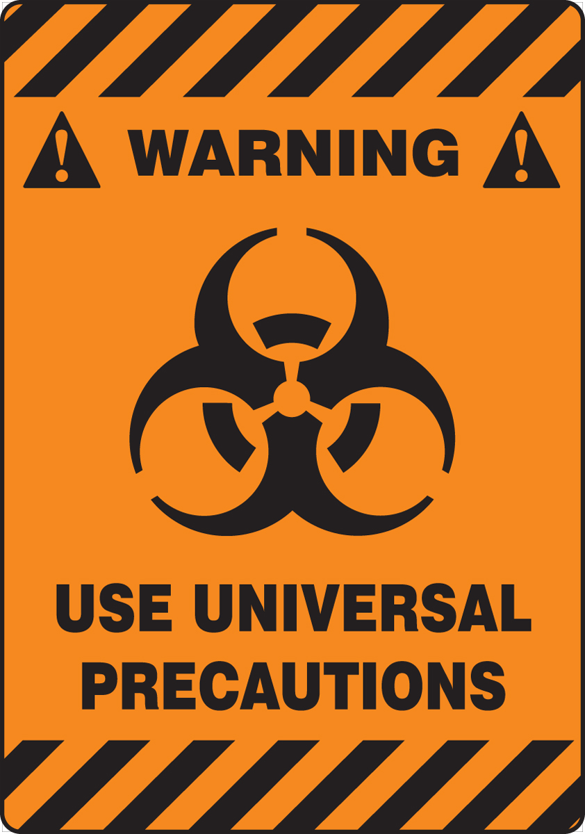ANSI Warning SlipGard Floor Sign Use Universal Precautions (PSR634)