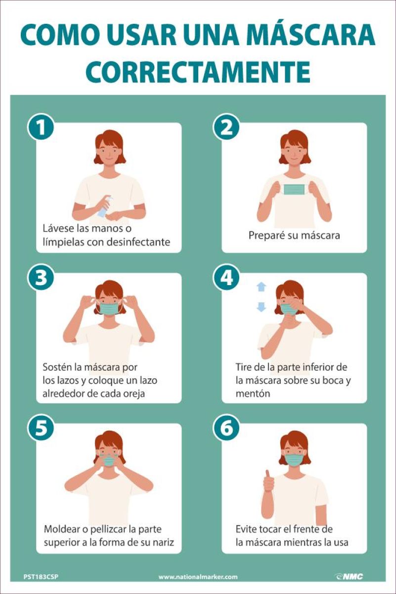 HOW TO WEAR A MASK PROPERLY, SPANISH (PST183CSP)