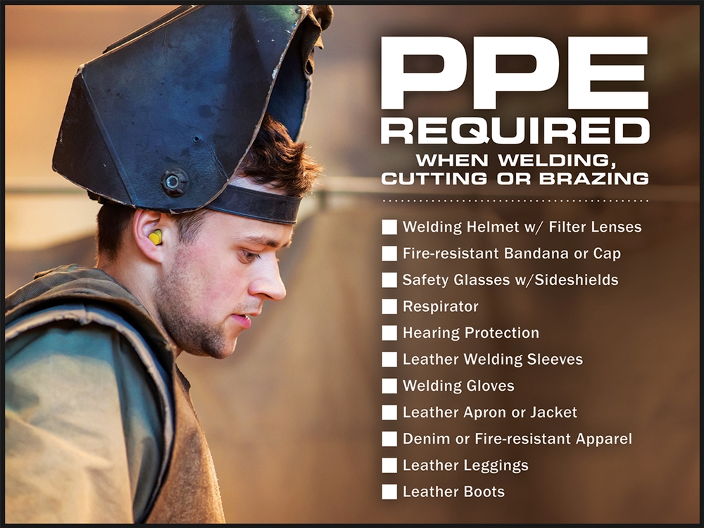 PPE Required When Using Welding, Cutting Or Brazing Welding Posters PST323