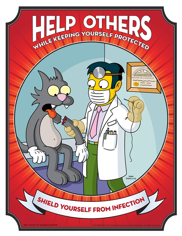 Help Others While Keeping Yourself The Simpsons™ Safety Posters PST528