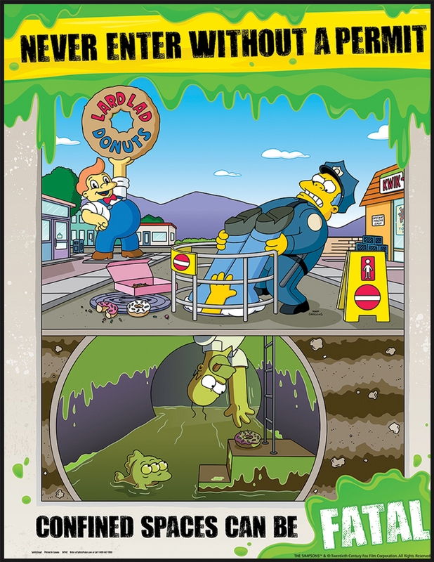 Never Enter Without A Permit The Simpsons™ Safety Posters PST532