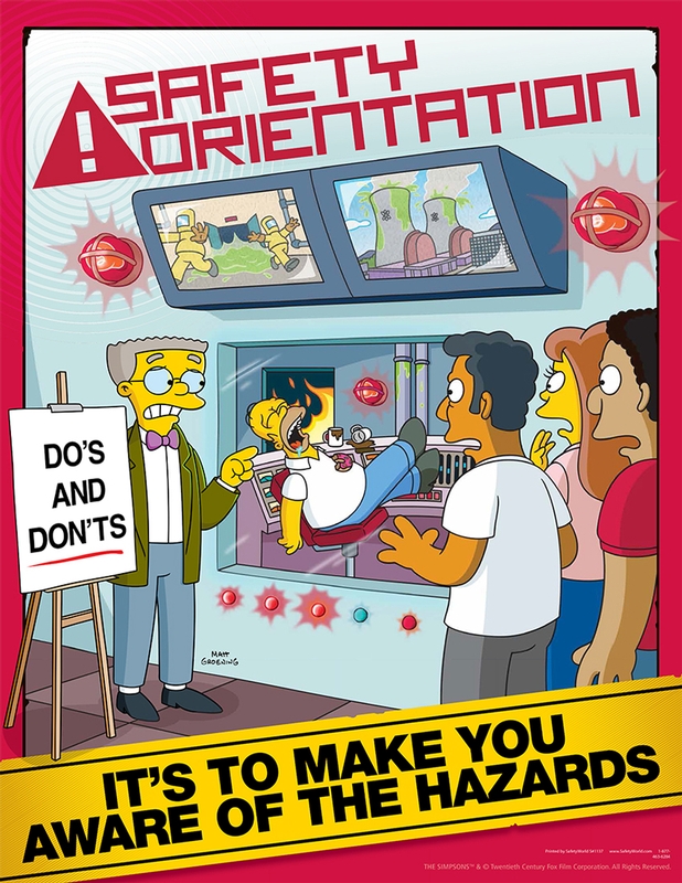 Safety Orientation It's To Make The Simpsons™ Safety Posters PST576