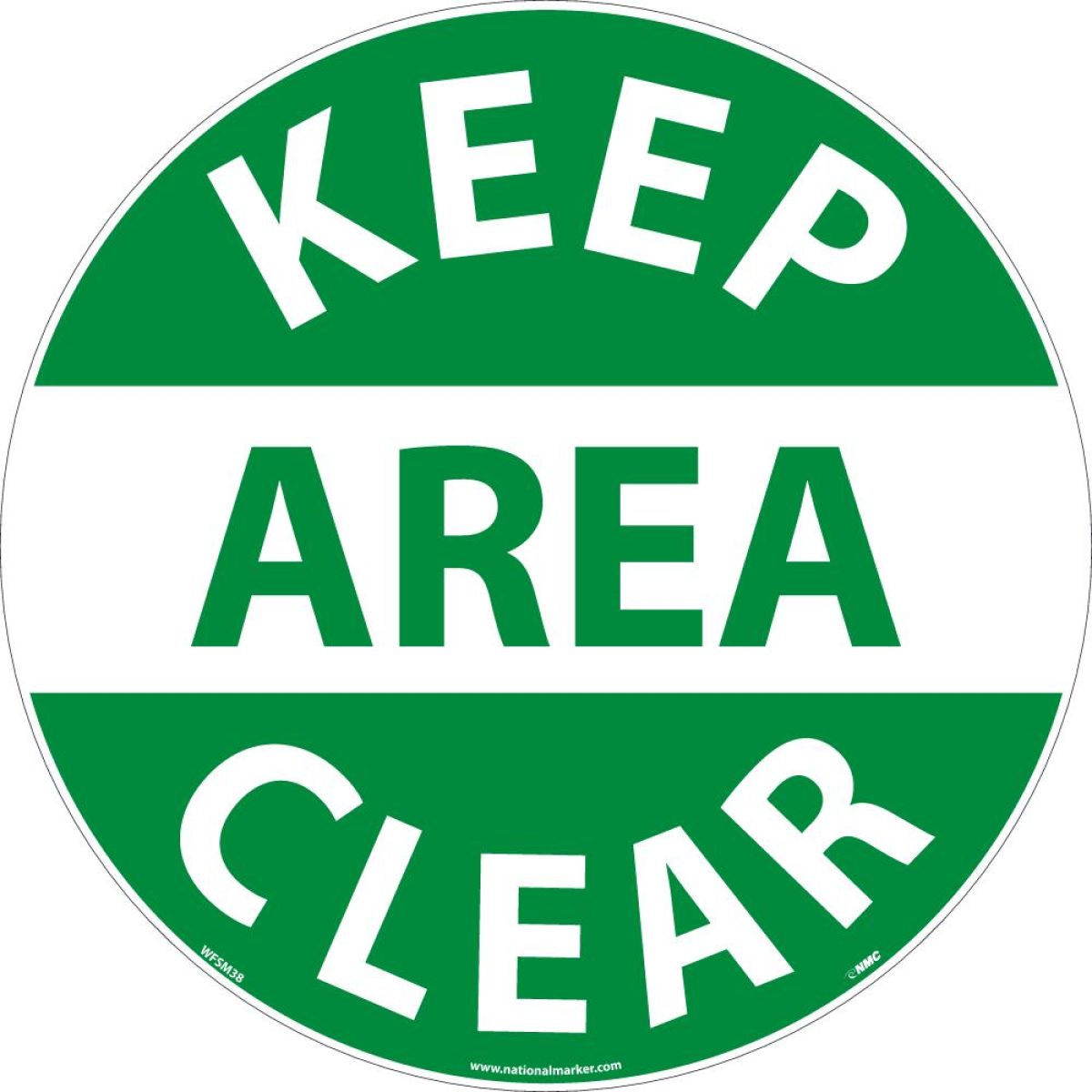 FLOOR SIGN, KEEP AREA CLEAR (WFSM38)