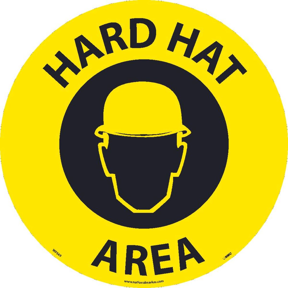 HARD HAT AREA WALK ON SIGN (WFSM69)