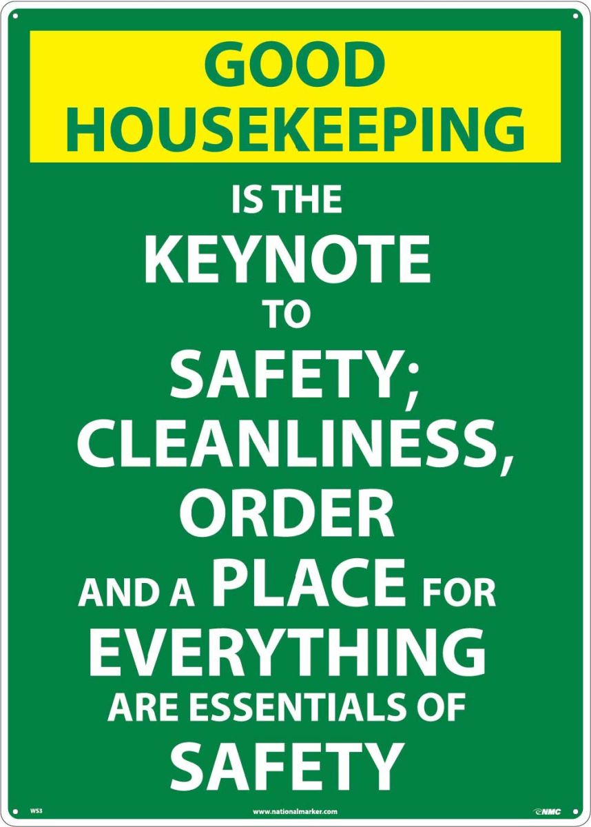 GOOD HOUSEKEEPING PRINCIPLES SIGN (WS3)
