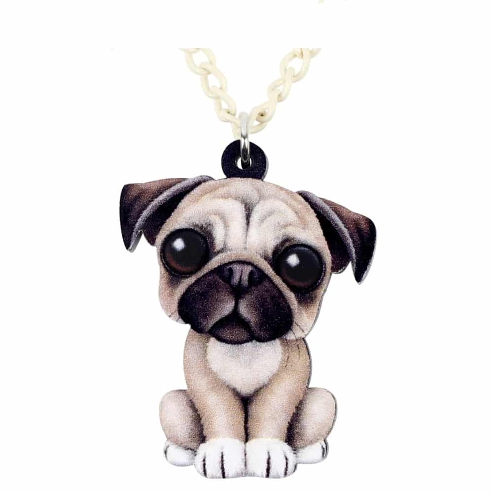 Acrylic Pug Necklace Ace Gems