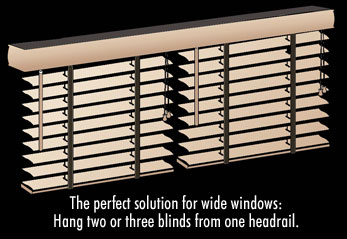 Multiple blinds on one headrail Ordering Information, Ace Fast Wood Blinds