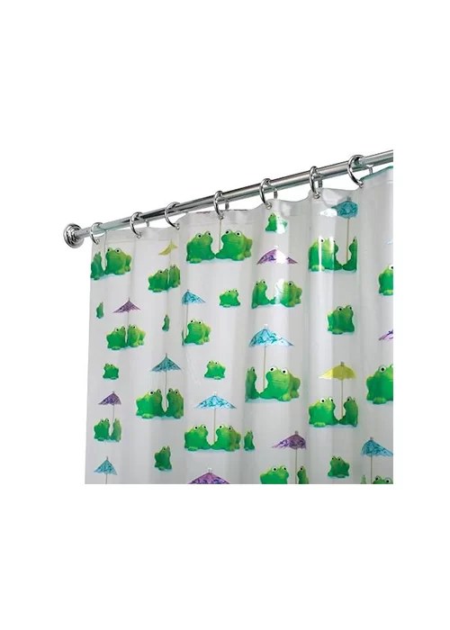 InterDesign 72 in. H X 72 in. W Frost Frog Shower Curtain Vinyl Ace