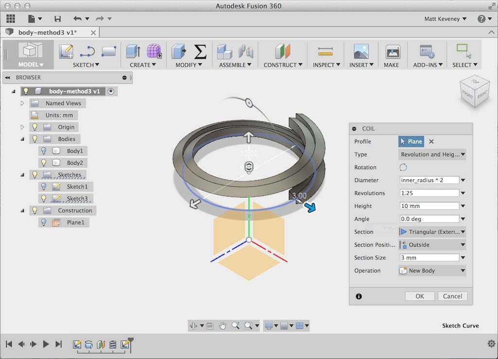 Modeling custom threads in Fusion 360 Ace Makerspace