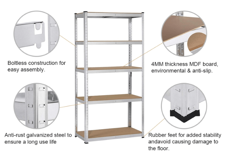 China Affordable easyinstall metal slotted angle shelving Aceally