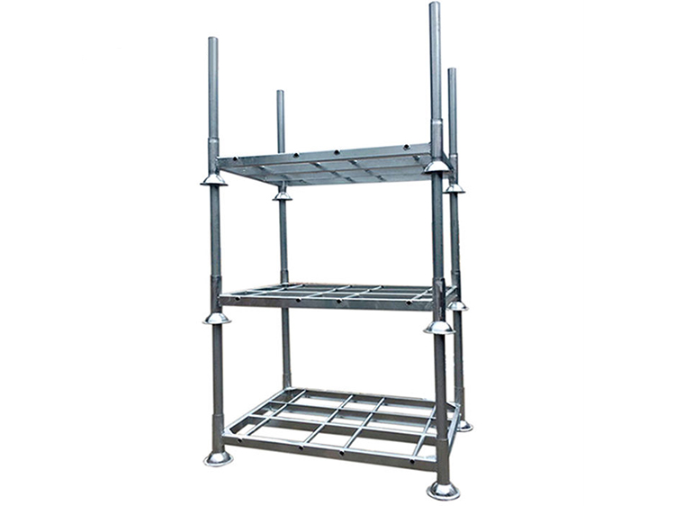 China Heavy Duty Welded Galvanized Steel Stacking Rack For Roll Fabric