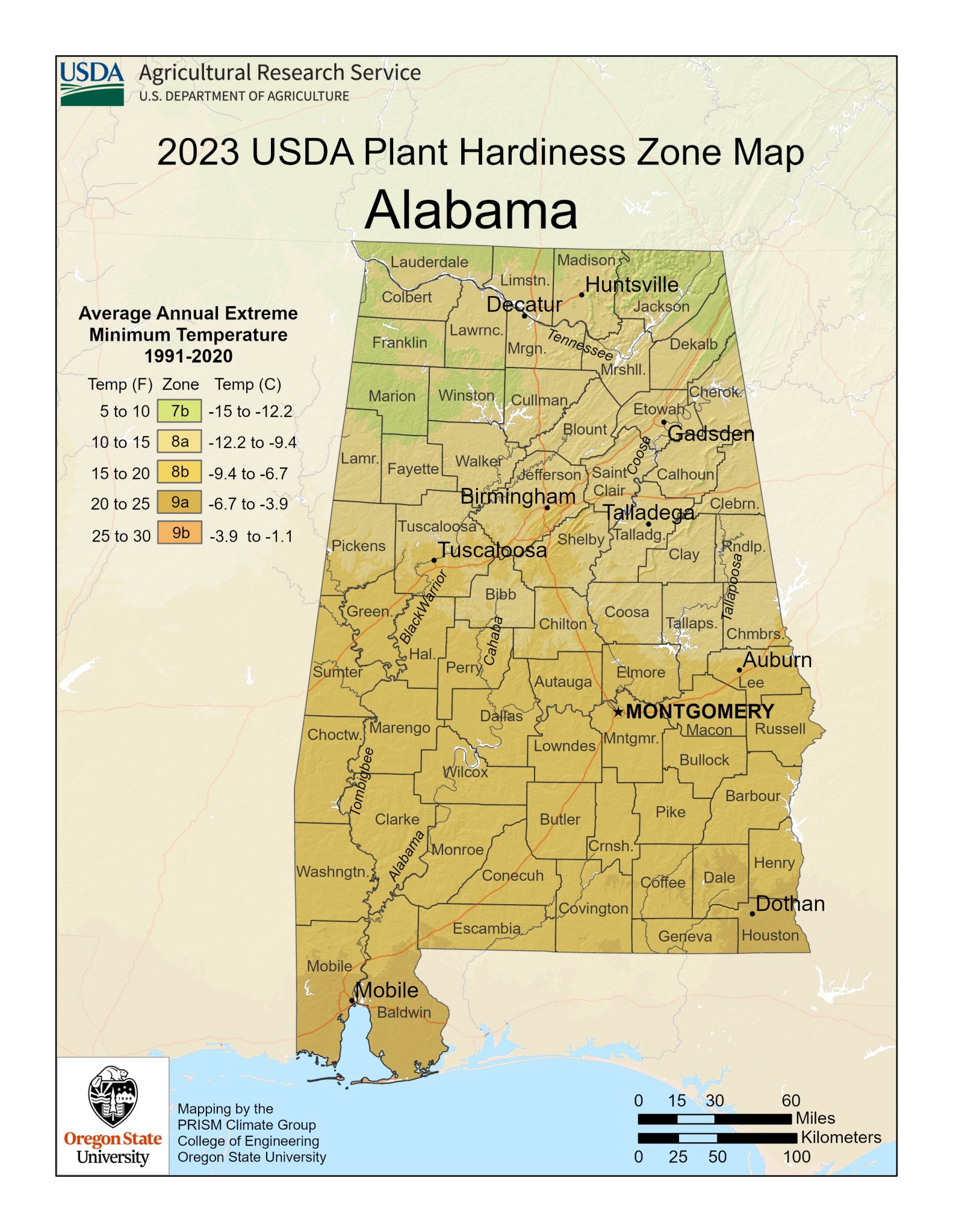 USDA Releases New Hardiness Zone Map for United States Alabama Cooperative Extension System