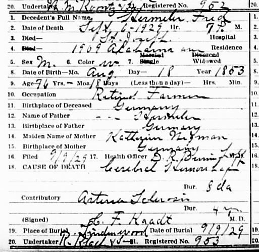 ACGSI Allen County Deaths