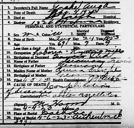ACGSI Allen County Deaths