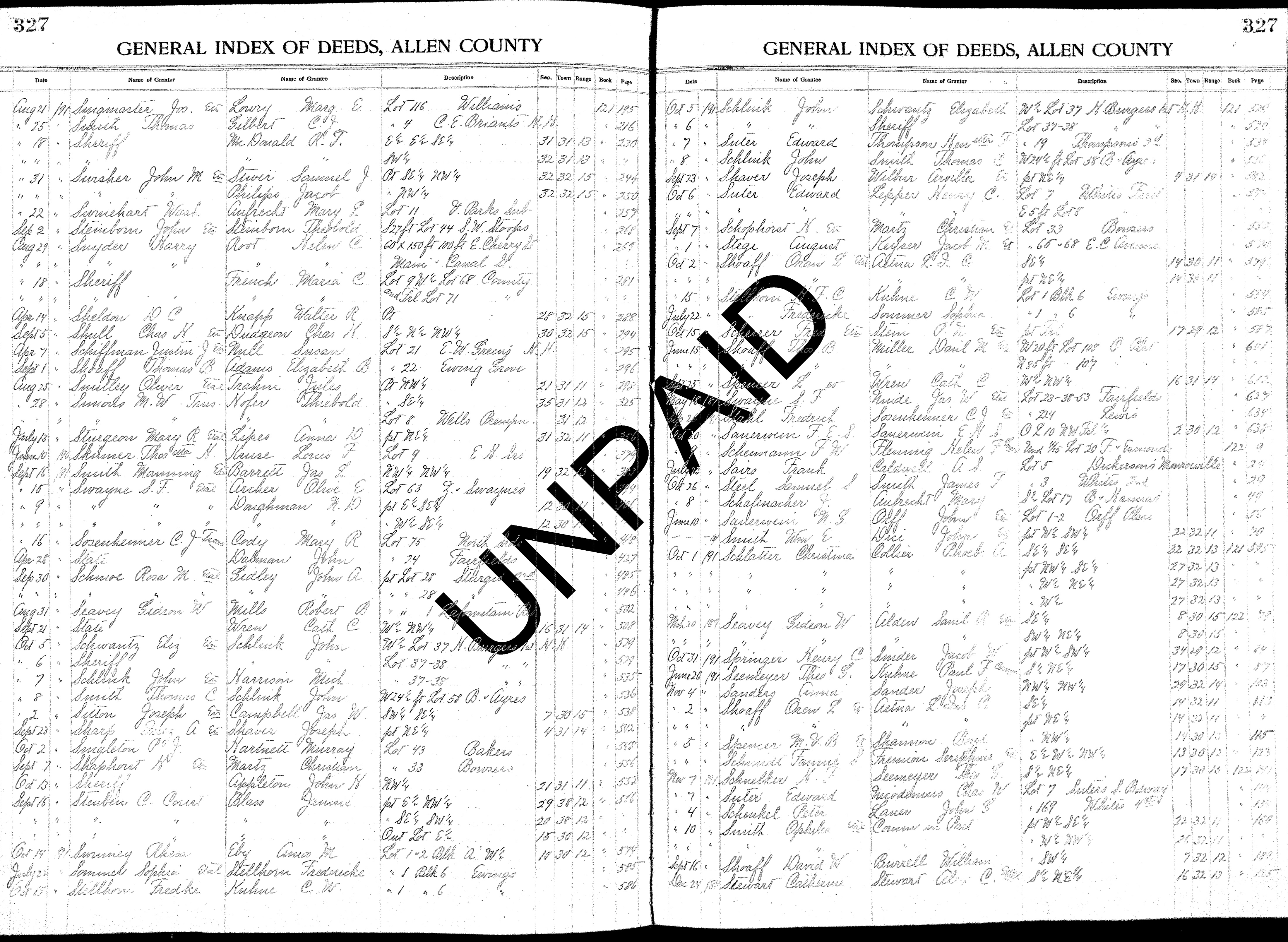 ACGSI Allen County Deed Index