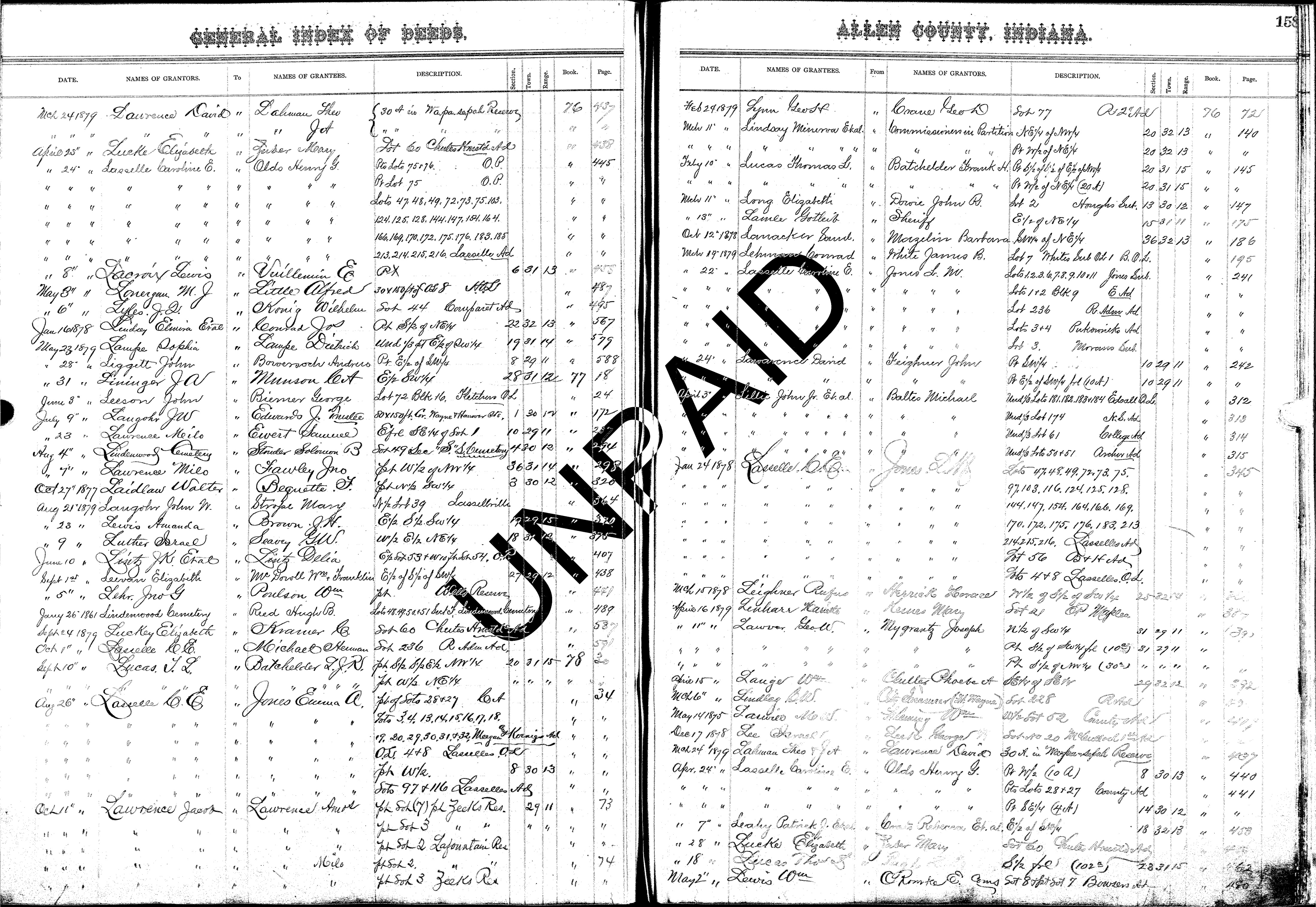 ACGSI Allen County Deed Index