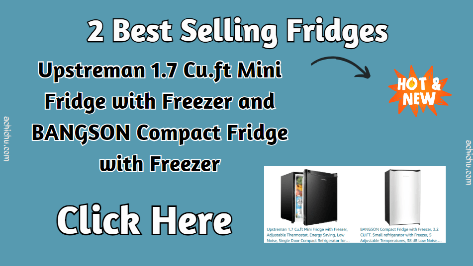 Upstreman 1.7 Cu.ft Mini Fridge with Freezer and BANGSON Compact Fridge