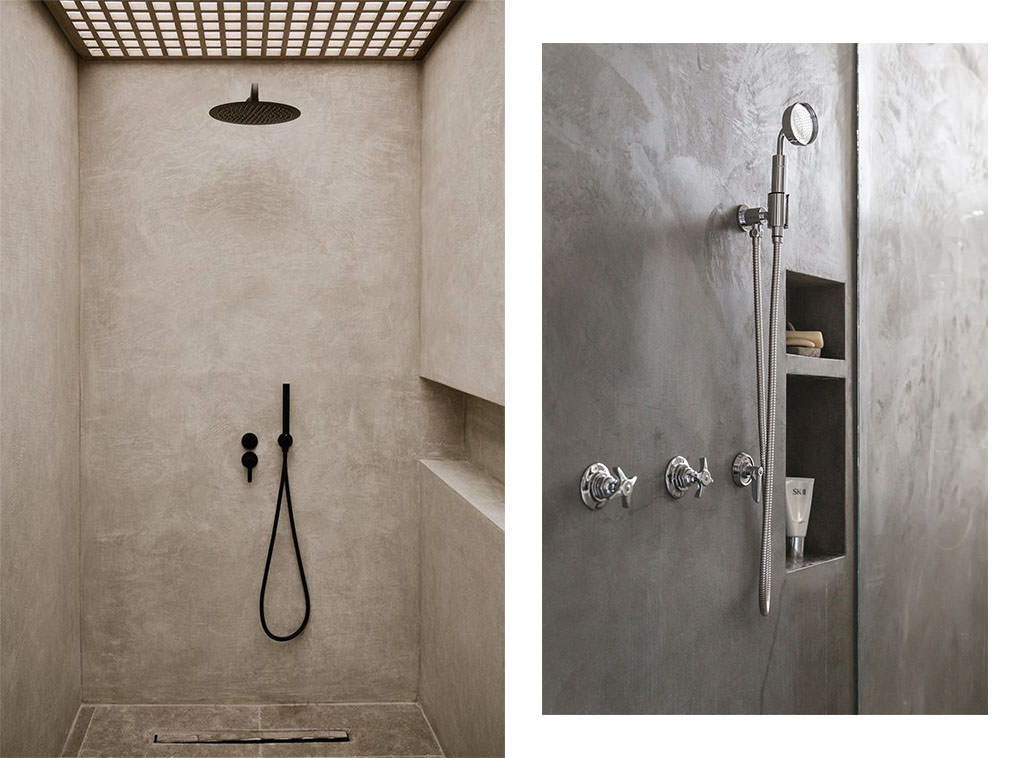 Béton ciré douche à l'italienne kit tout compris