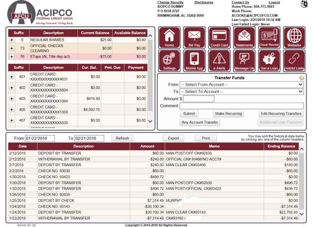 ACIPCO Federal Credit Union Online Banking Tour