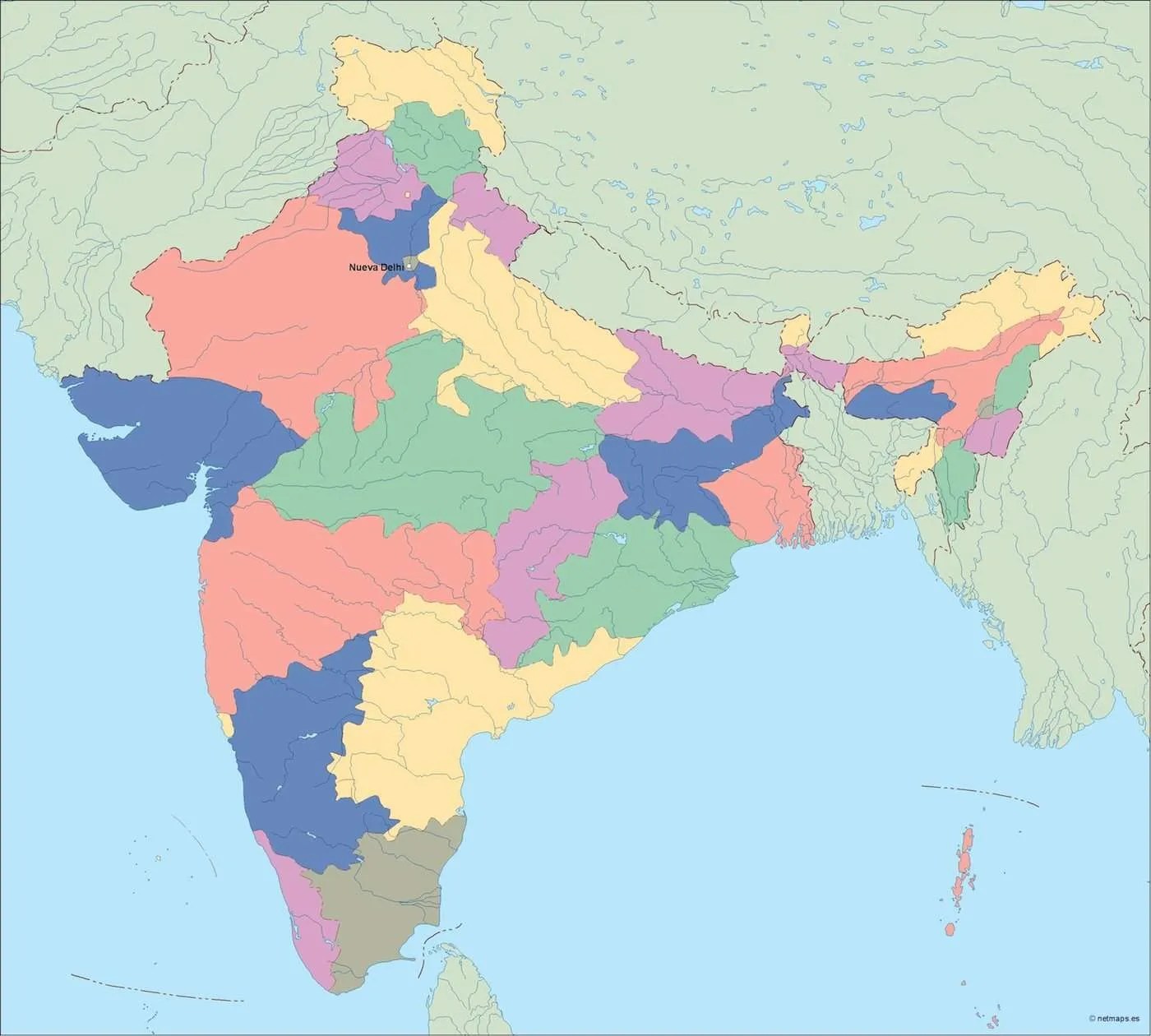 India Kaart Azie india vector map Order and download india vector map