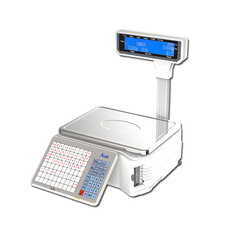 Barcode scale with Cassette printer Direct key Linerless label