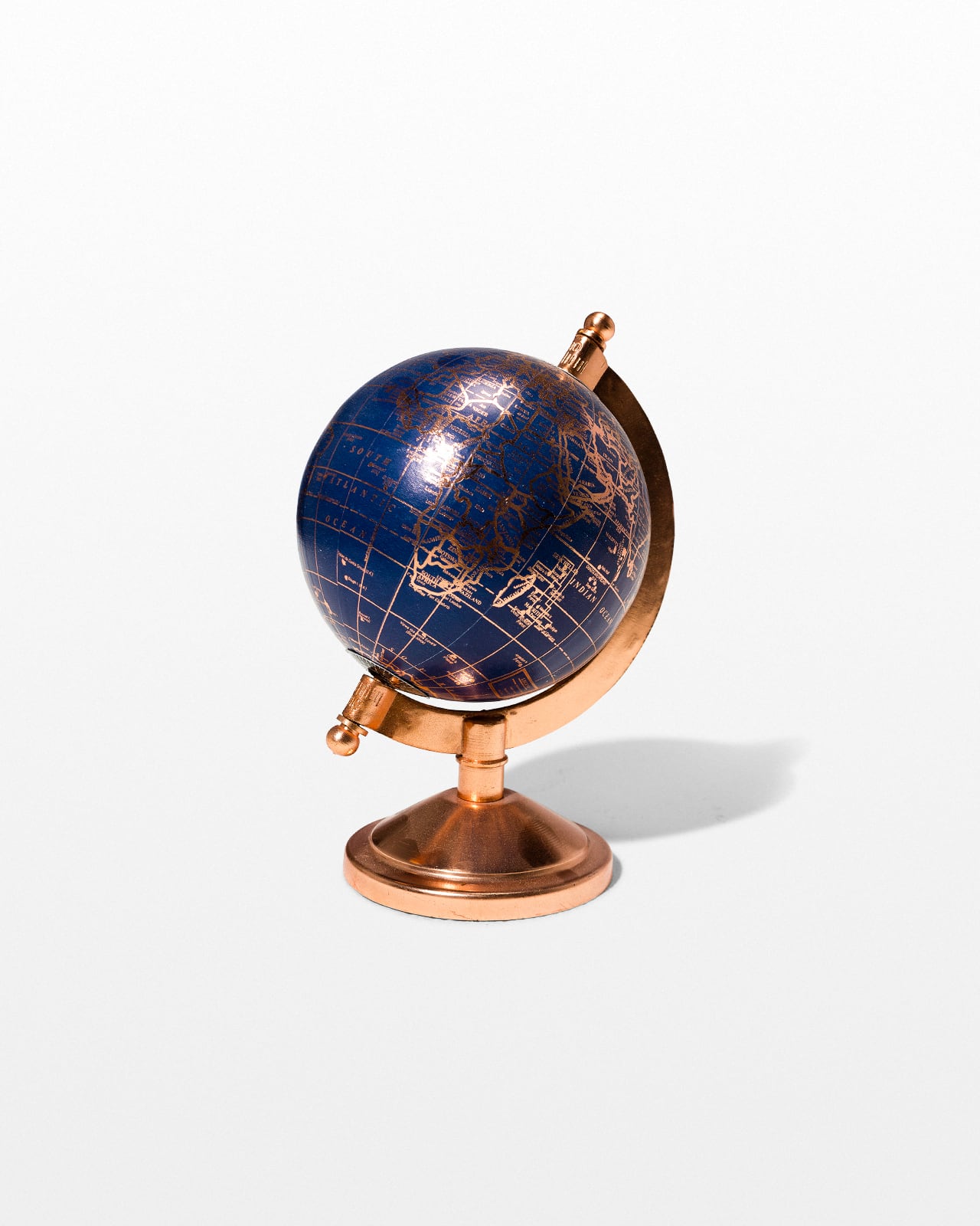 FL031 Ocean Blue and Rose Gold Mini Globe Prop Rental ACME Brooklyn