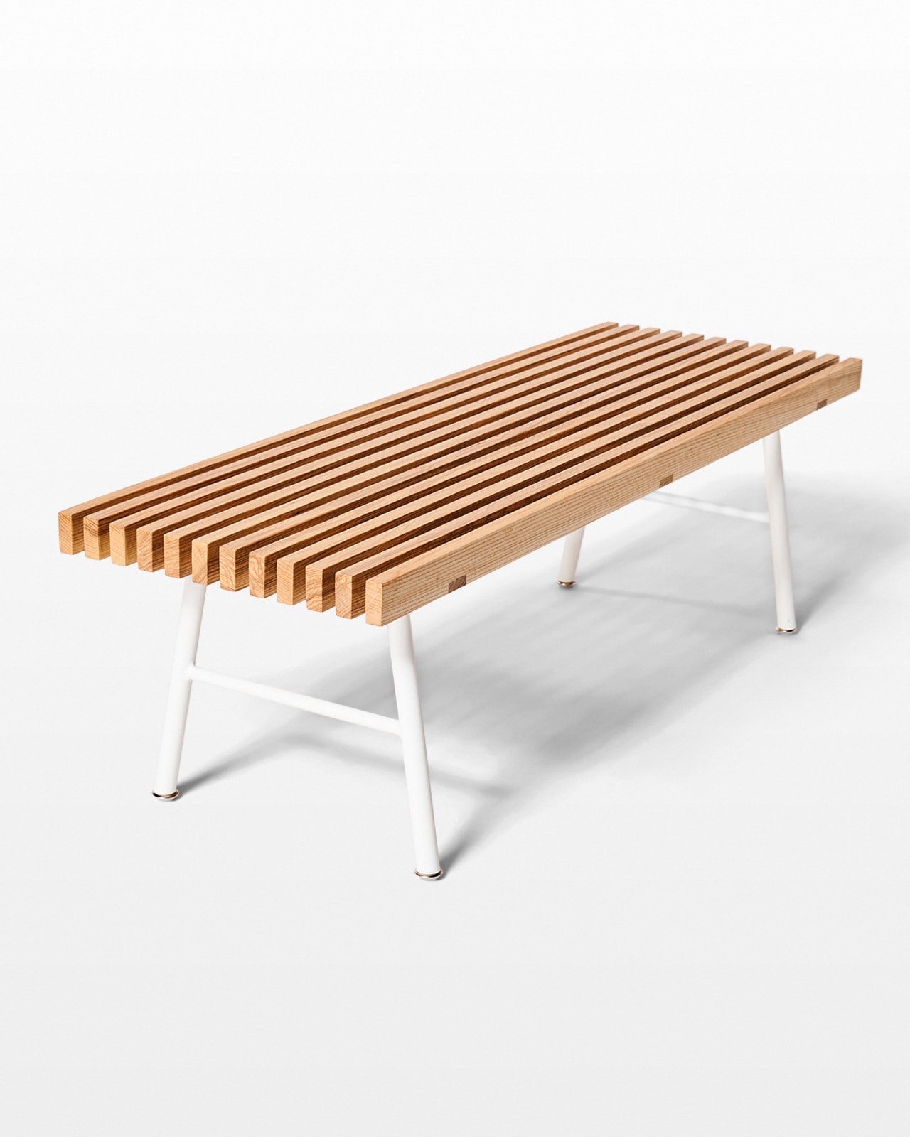 AB065 Metropolitan Slatted Bench Prop Rental ACME Brooklyn