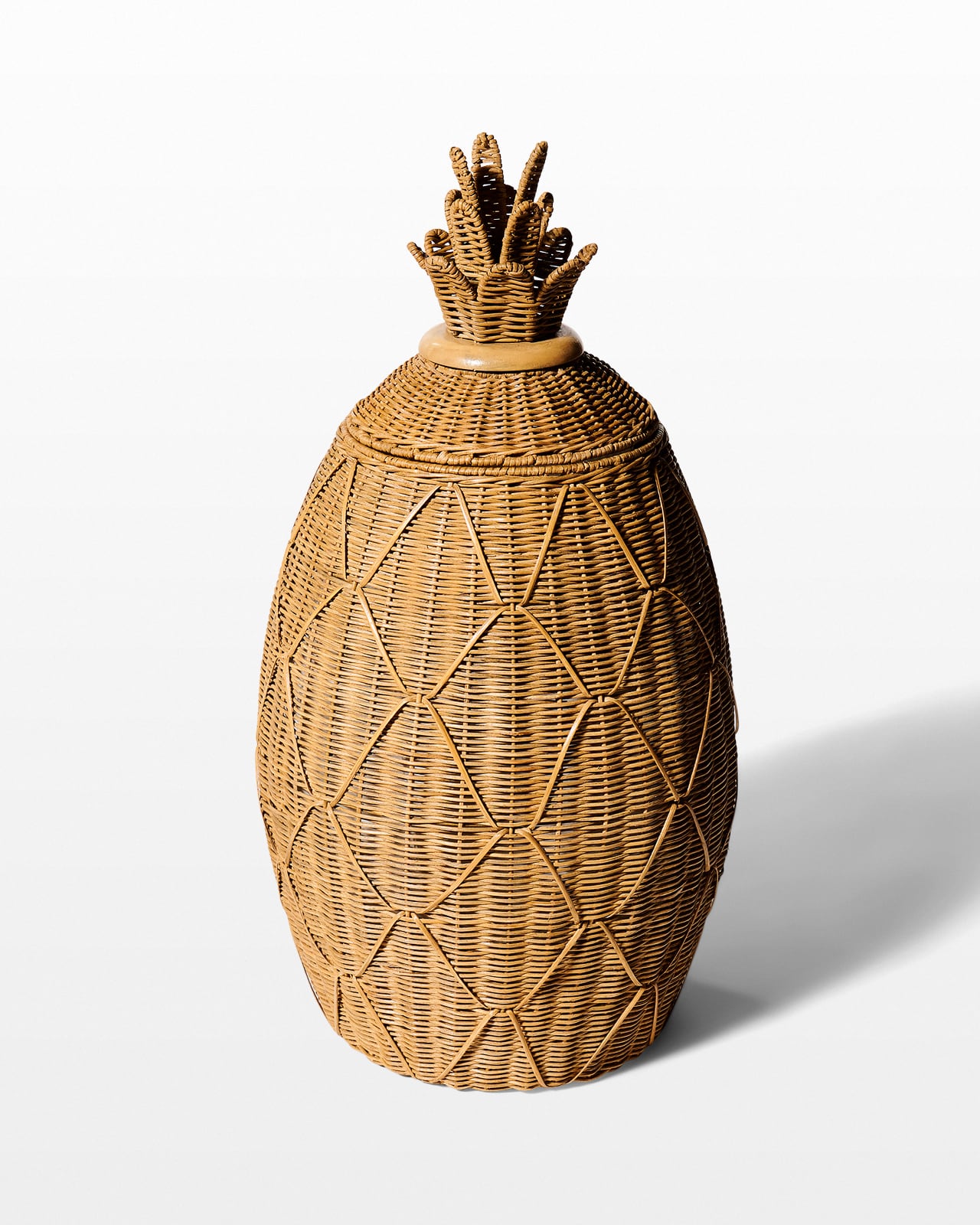TA791 Breeze 26" Rattan Pineapple Basket Prop Rental ACME Brooklyn