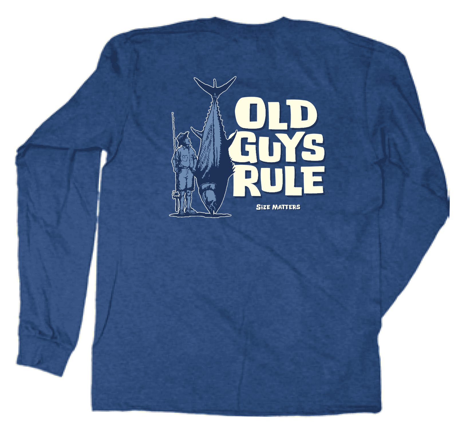 Old Guys Rule size matters nvy long slv tshirt