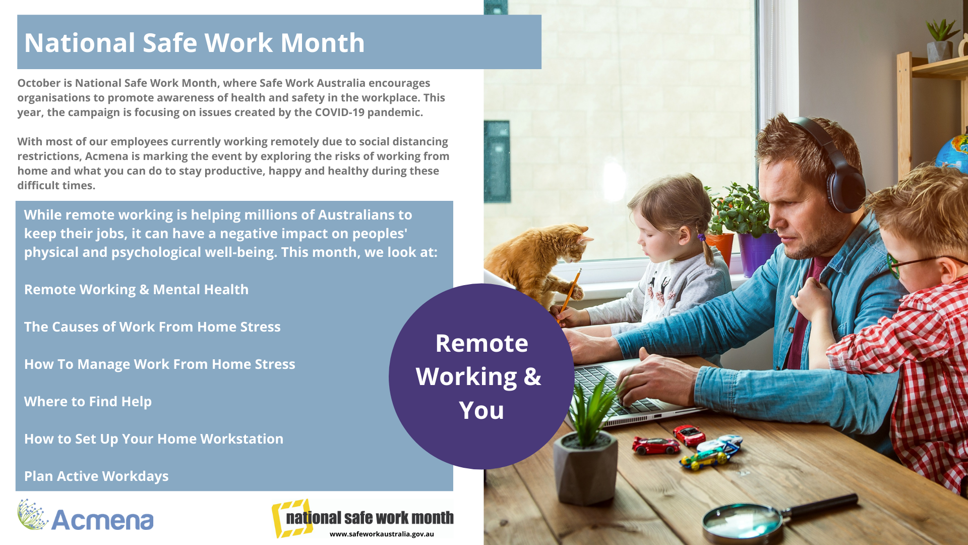 Acmena Supports National Safe Work Campaign Acmena
