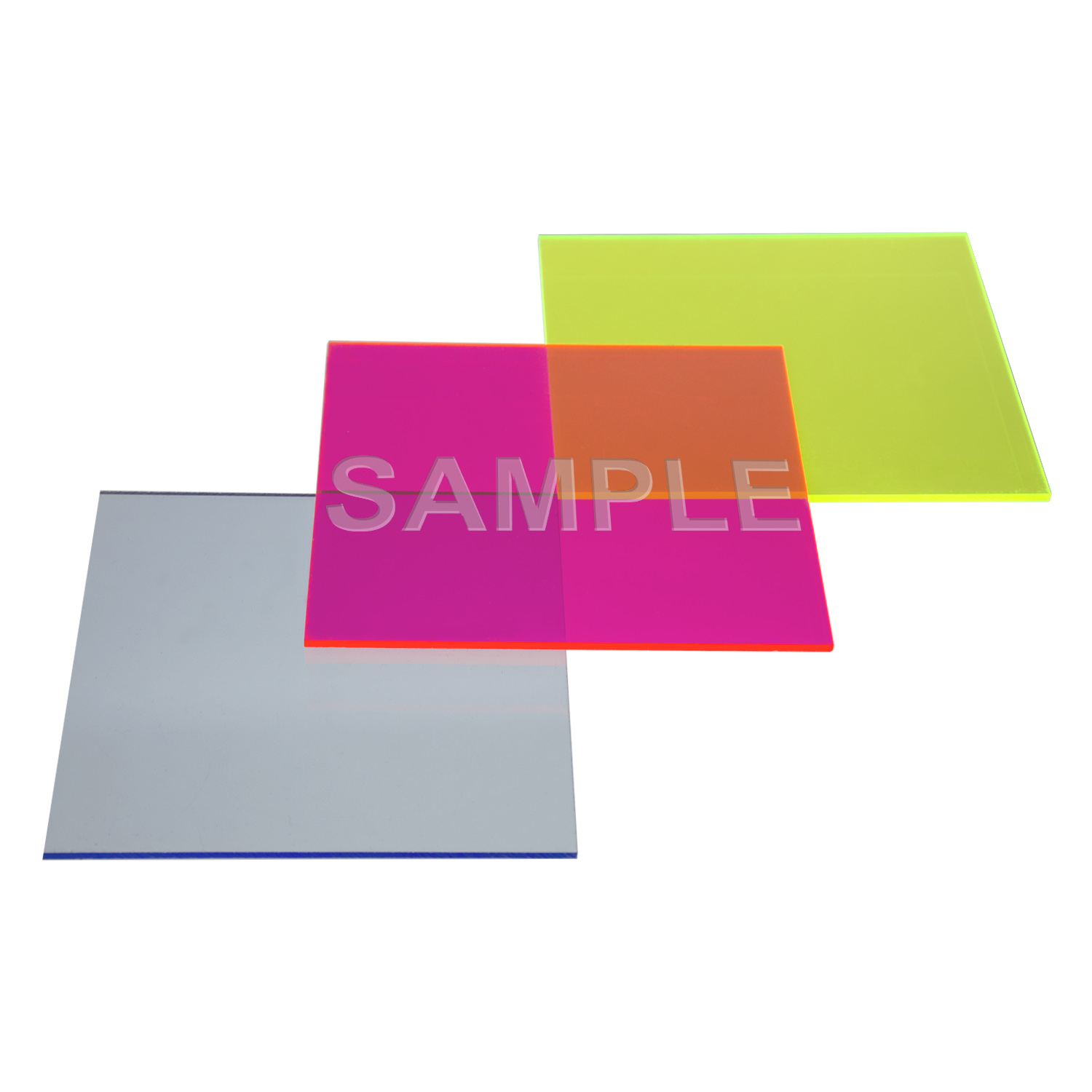 Sample Fluorescent Color Acrylic Sheet Cast ACME Plastics, Inc.